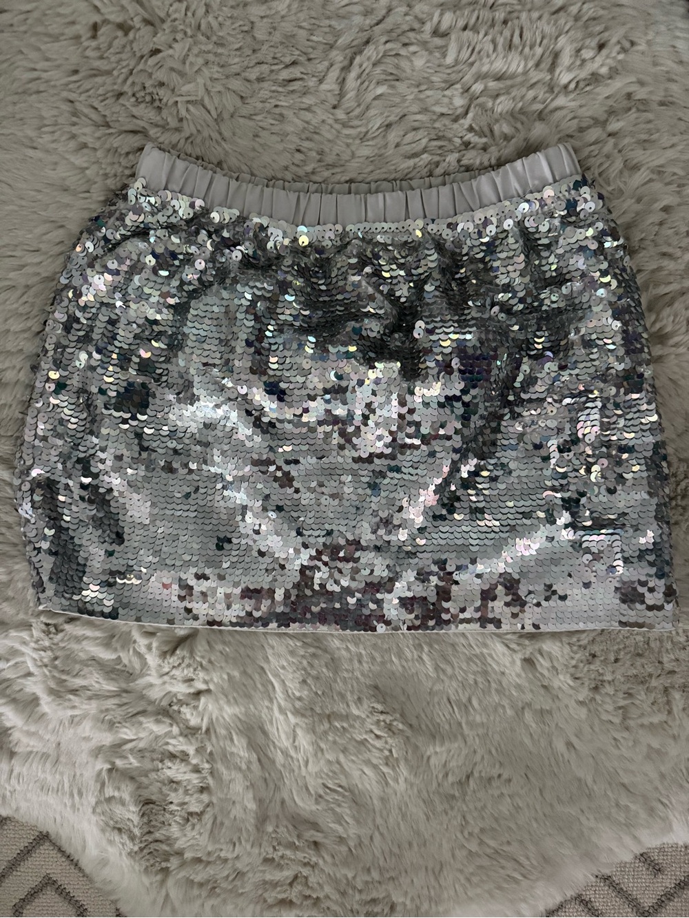 Crewcuts Silver Sequin Mini Skirt for Girls size 8
